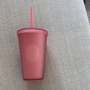 Starbucks Pink Textured Tumbler with Straw
